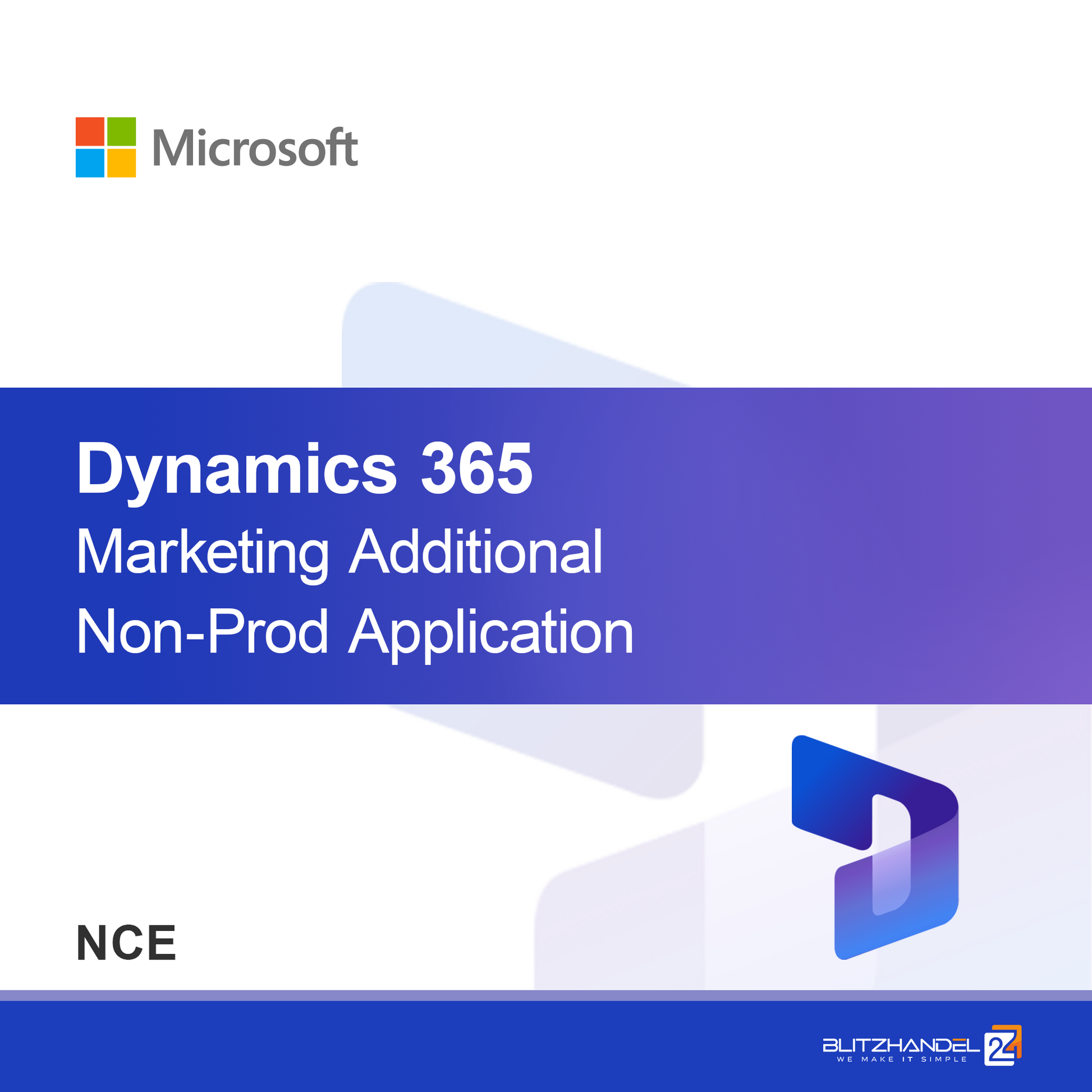 Dynamics 365 Marketing Additional Non-Prod Application (NCE)
